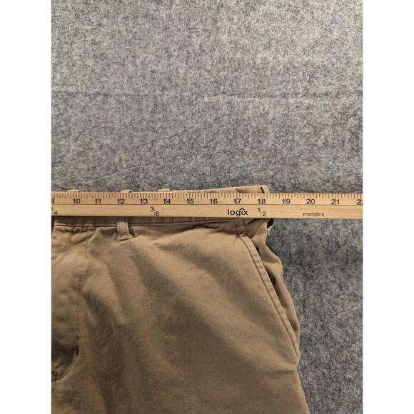 Eddie Bauer Short's 40 (36W) Men's Khaki Flat Front Chino Legendwash Cotton - Picture 3 of 9